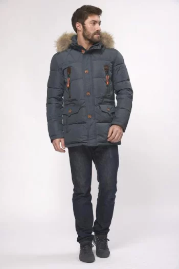 Куртка мужская VIVACANA с контрастными молниями и пуговицами