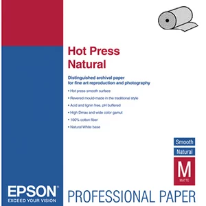 Epson Fine Art Paper Hot Press Natural 24 300 г/м2, 0.610x15 м, 50.8 мм (C13S042324)(Epson Fine Art Paper Hot Press Natural 24 300 г/м2, 0.610x15 м, 50.8 мм (C13S042324))
