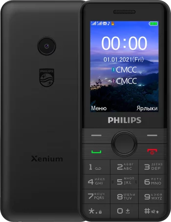 Кнопочный телефон Philips(Xenium E172 Black)