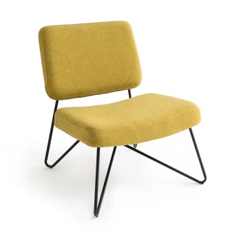 Кресло LaRedoute(Мягкое в винтажном стиле WATFORD единый размер желтый)