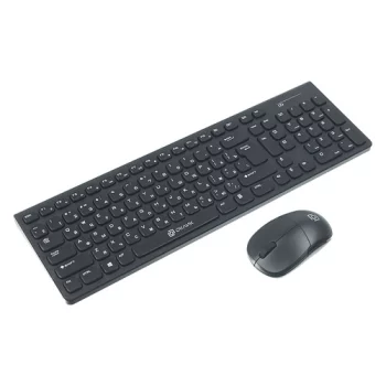 Комплект (клавиатура+мышь) OKLICK 220M, USB, беспроводной, черный