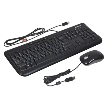 Комплект (клавиатура+мышь) MICROSOFT 600, USB, проводной, черный [apb-00011]