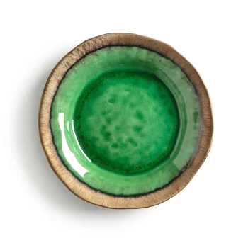 Тарелка LaRedoute(Десертная глубокая с эмалью Altadill единый размер зеленый)