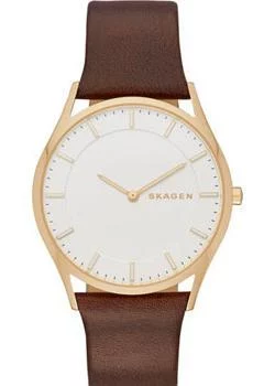 Швейцарские наручные  мужские часы Skagen SKW6225. Коллекция Leather
