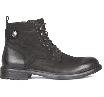 Черные мужские ботинки из нубука