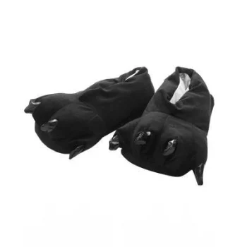 Тапочки кигуруми (тапки-лапы) в ассортименте, взрослые, 34-39 (26 см), Черный