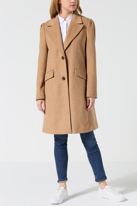 Однотонное пальто из шерсти Esprit Collection
