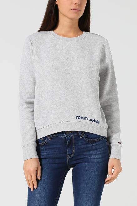 Укороченный свитшот с логотипом бренда Tommy Jeans