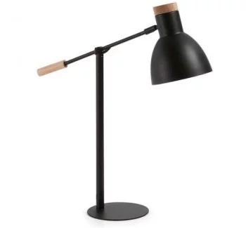 Настольная лампа Julia Grup Scarlett черная из металла и дерева
